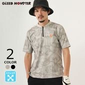 バックプリントマッシュモンスター半袖ハーフZIPカットソー【GREED MONSTER】