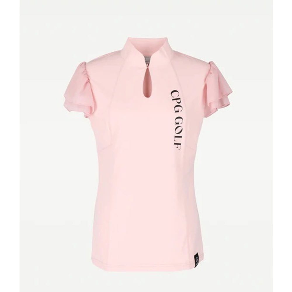 マオカラー袖シフォンSS　PINK【CPG GOLF】